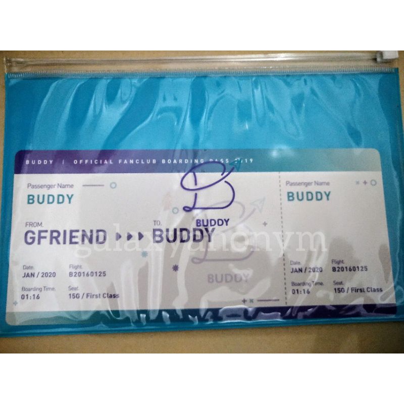 Membership Fanclub GFriend Boarding Pass Buddy