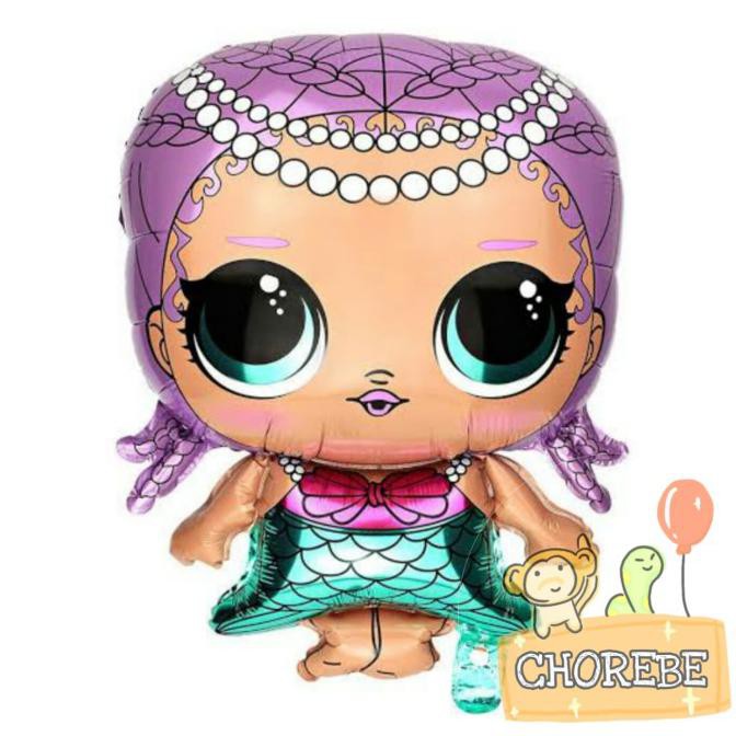 Balon Foil Karakter LOL Surprise Mermaid Merbaby - Tipe 03