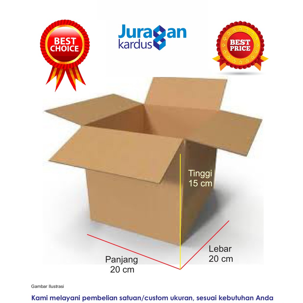 

Kardus Polos 20x20x15 cm