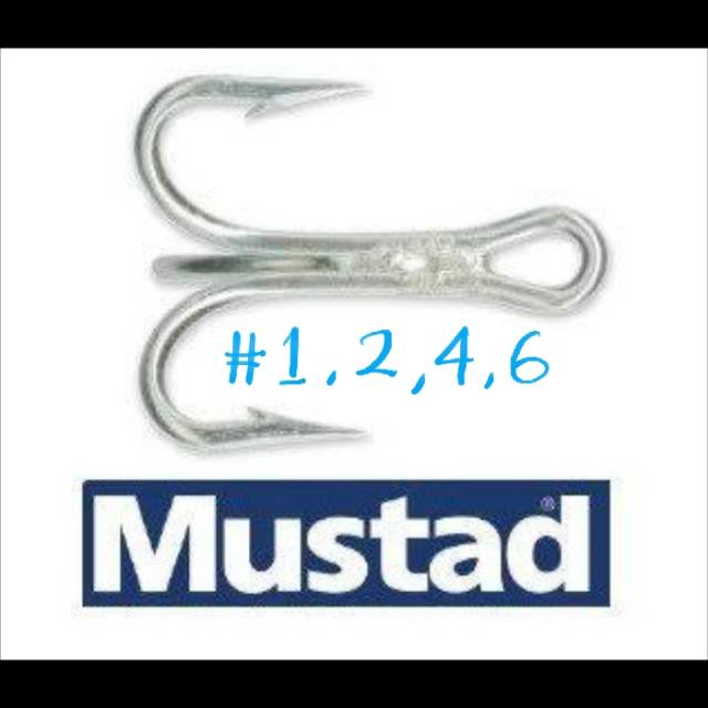 TREBLE HOOK MUSTAD 9430-DS #1 - 2 - 4 - 6 (5X STRONG) (Color SILVER)