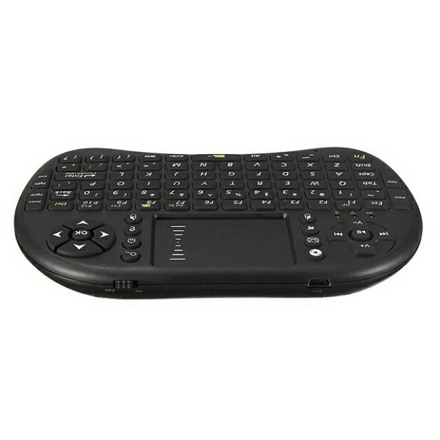 Mini Keyboard Wireless 2.4GHz dengan Touch Pad &amp; Fungsi Mouse i8