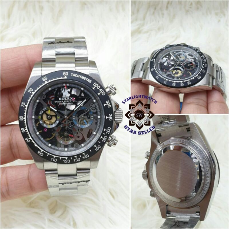 JAM TANGAN ROLEX DAYTONA BATRE CRONO ALL STEEL KUALITAS ORIGINAL