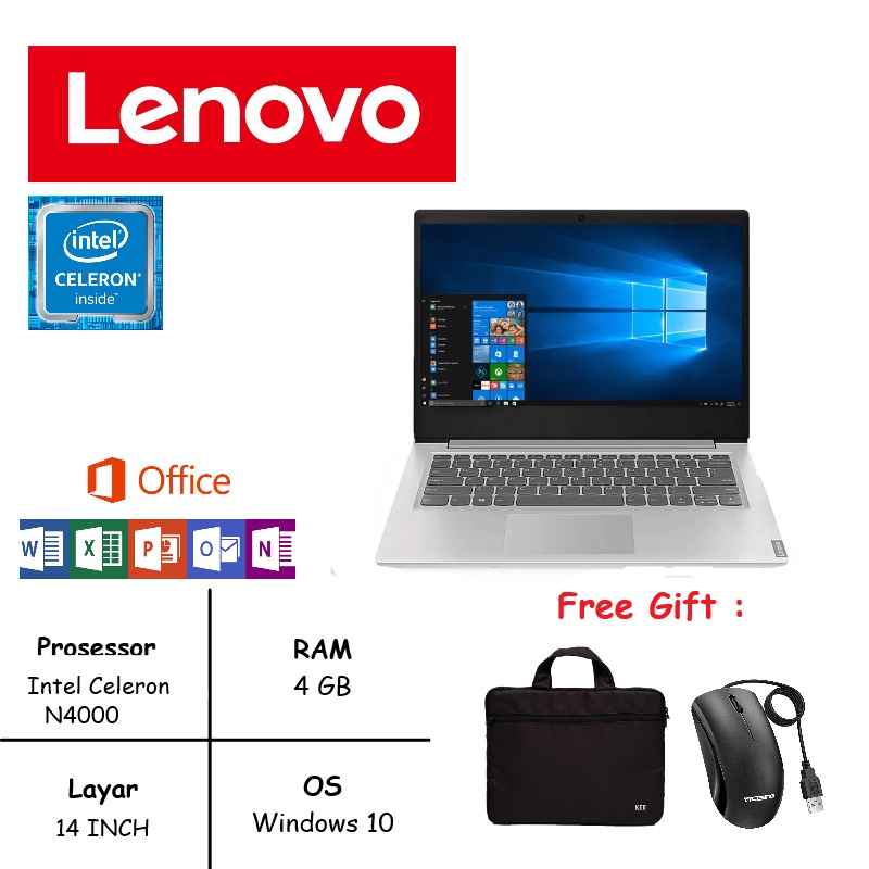 Laptop Lenovo Ideapad S145 14" RAM 4GB SSD 256GB Windows 10