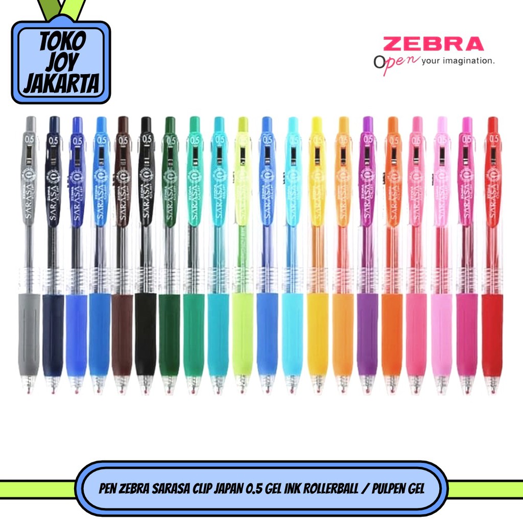 

Pen Zebra Sarasa Clip JAPAN 0.5 Gel Ink Rollerball / Pulpen Gel