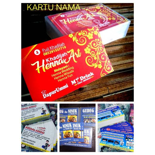 Kartu Nama 1 Box Free Desain Isi 112 Shopee Indonesia