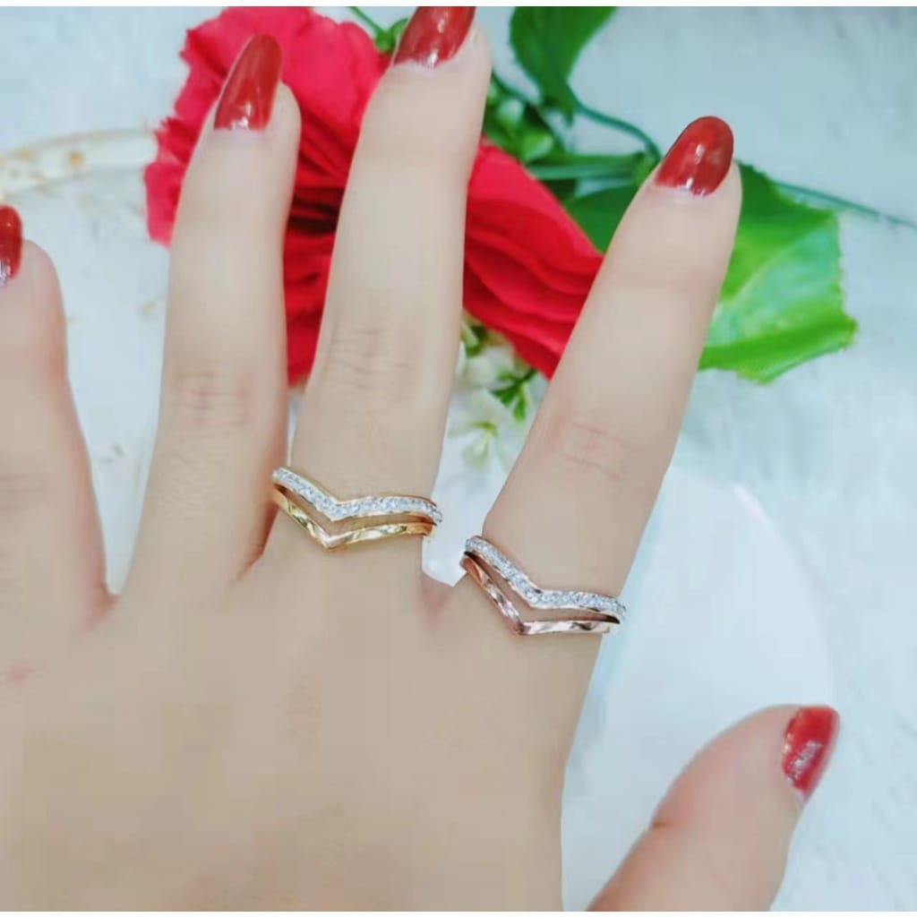 Gelang Titanium Fuji / Gelang Aurel V Viral / Satu Set Gelang dan Cincin Fuji / Anti Karat dan Luntur / Awet Tahan Lama model terbaru