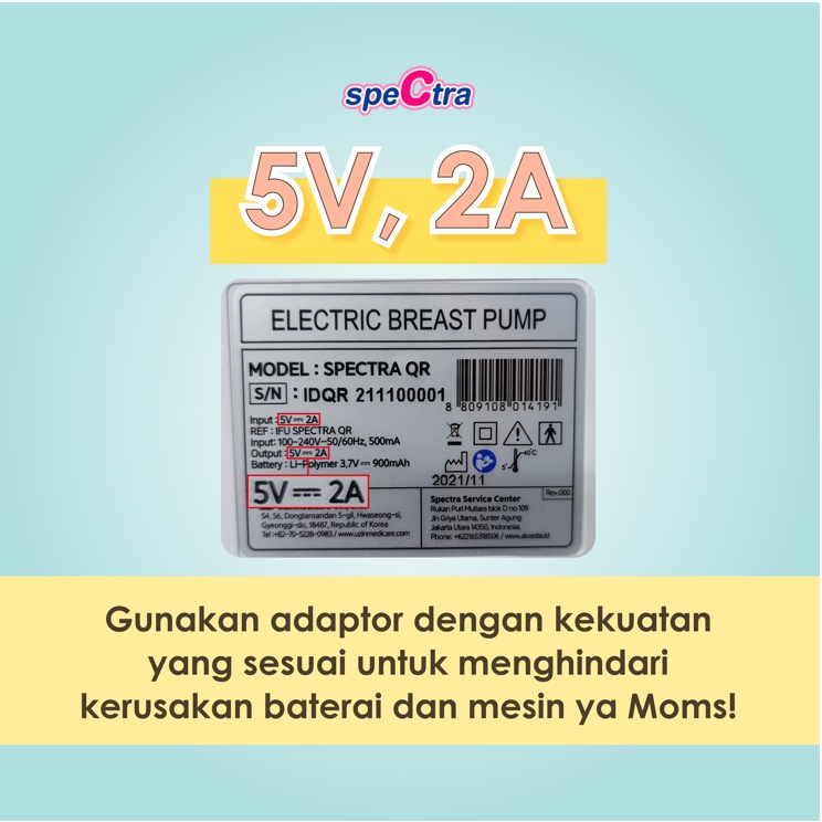 Spectra QR  Dual Pump Breast Pump Pompa Asi Garansi 2 Tahun