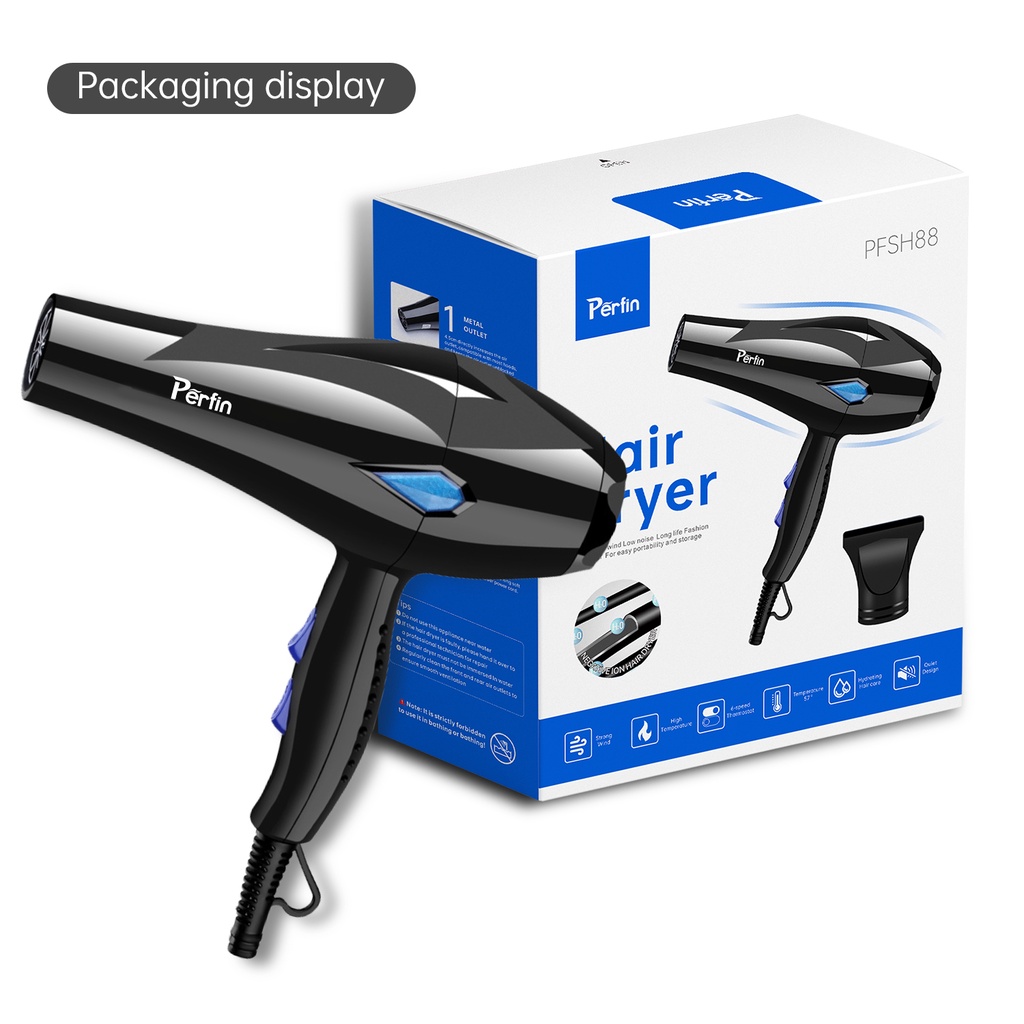 Perfin PFSH88 Hair dryer 800W Pengering Rambut Pengeringan Cepat Hemat Energi Daya tinggi