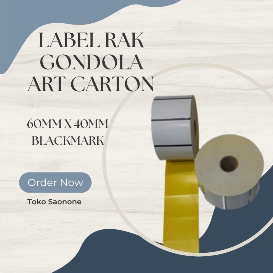 KERTAS LABEL RAK GONDOLA KUNING 60mm x 40mm