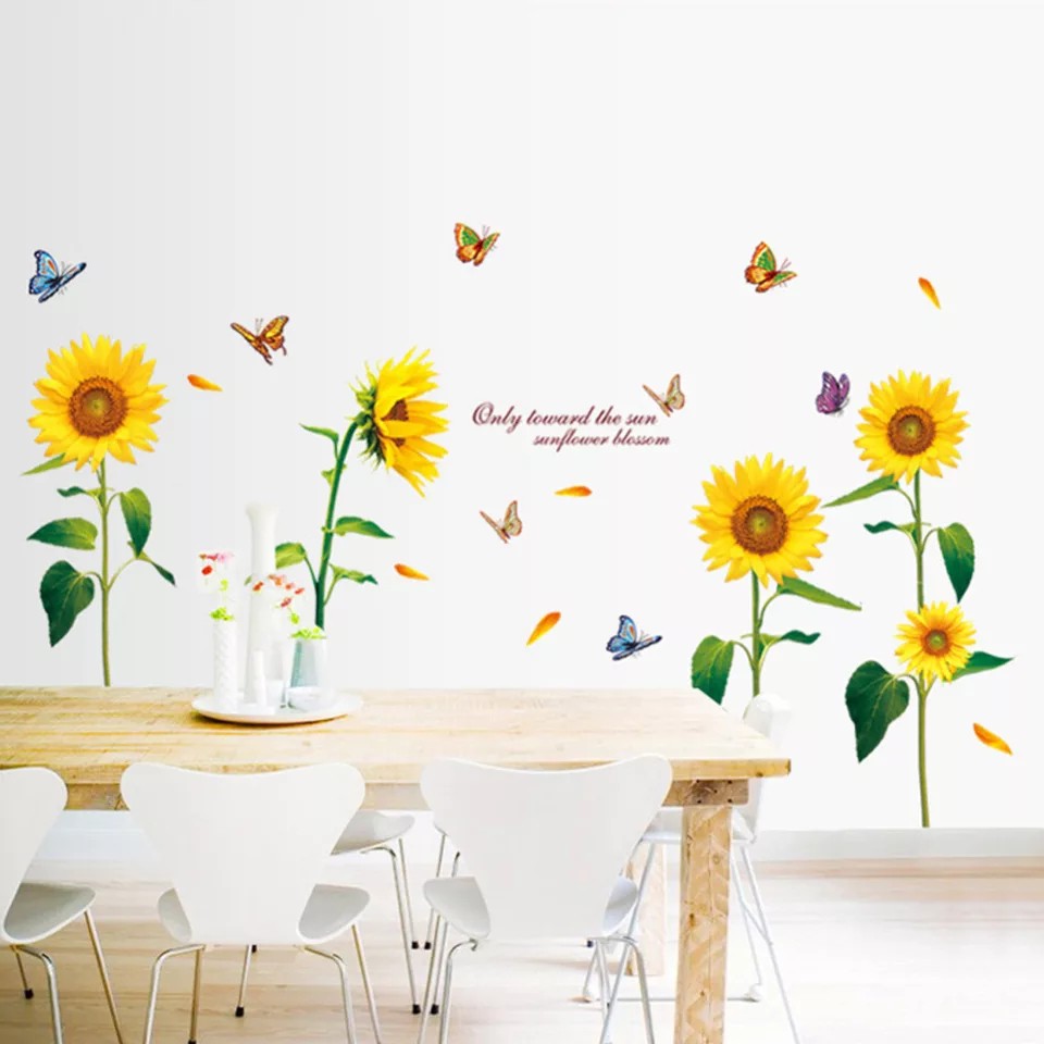 RELIZA WALL STICKER BUNGA MATAHARI SUN FLOWERS SK9122 STIKER DINDINGDINDINGp