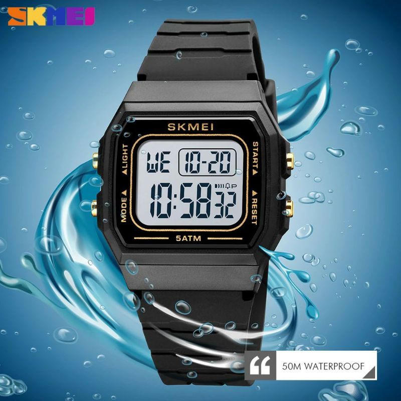 jam tangan SKMEI digital kotak rubber