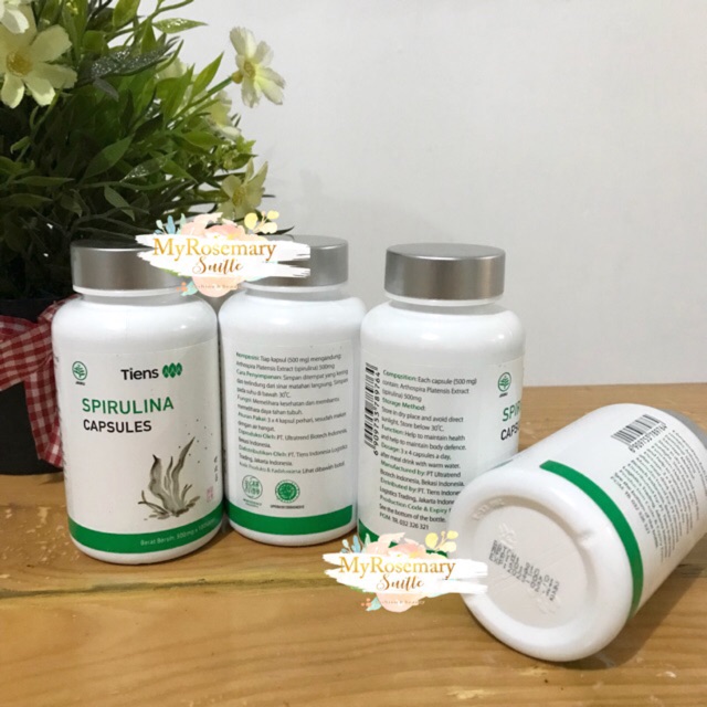 GRATIS KUAS  100 caps Tiens tianshi masker wajah spirulina capsules mask suplemen kulit jerawat