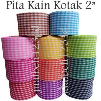 

1.1 SALE Pita Kain Motif Kotak 2 inch atau 5cm