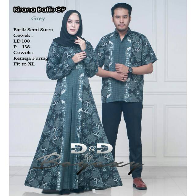 Gamis batik couple suami istri Kirana Batik Cp