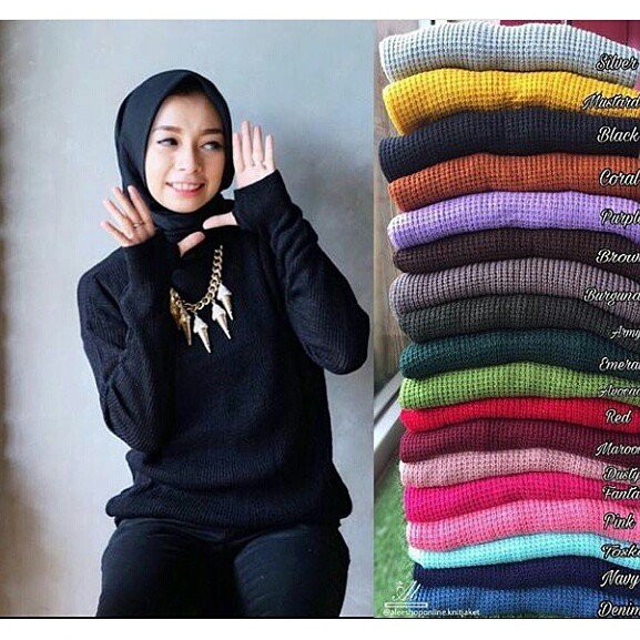 ROUNDHAND SWEATER RAJUT /ROUNDHAND SWEATER RAJUT COMBY/POLOS