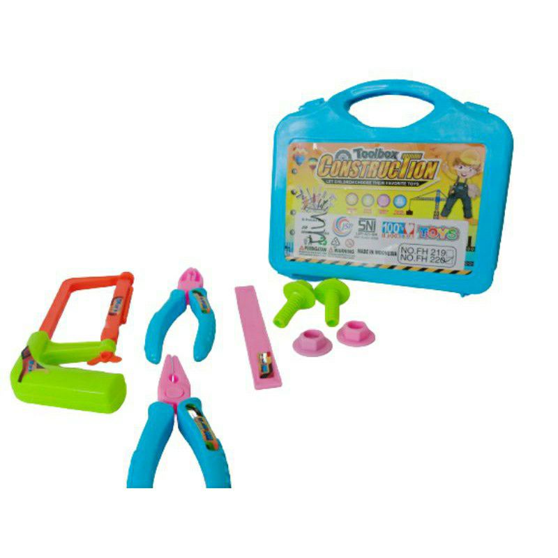 Mainan Edukasi  Anak alat Kontruksi - Tool set koper - FH220