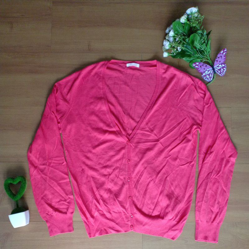Cardigan Basic Uniqlo Coral