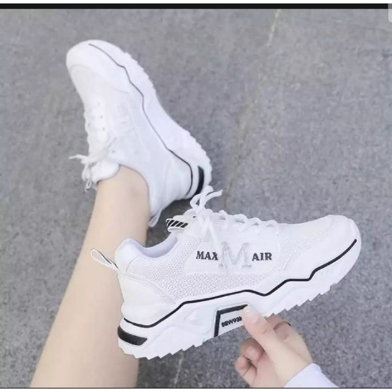 sepatu wanita sneakers fashion women Max Air Press timbul