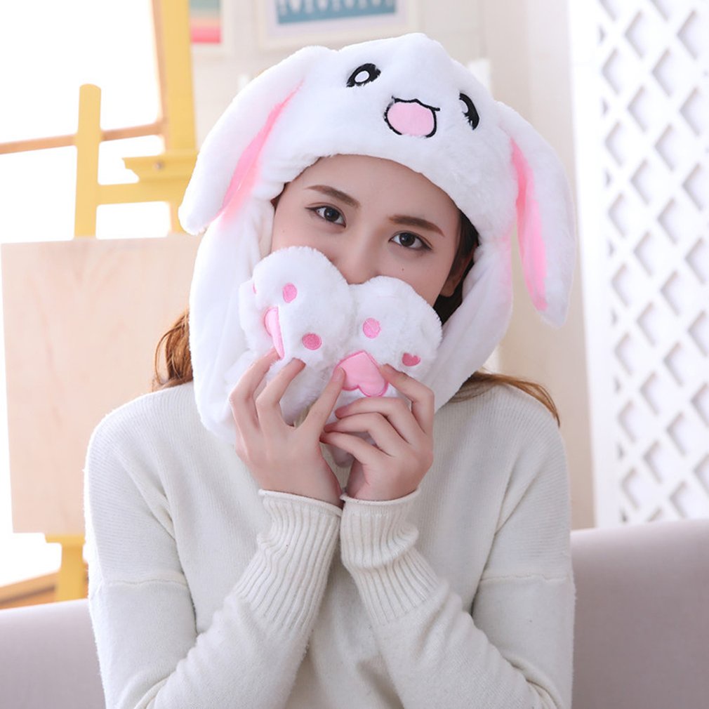 TOPI KUPING GERAK KARAKTER LUCU MOVING BUNNY EAR HAT WITH LED LIGHTS VA350