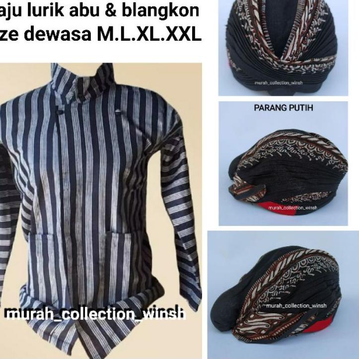 Jangan Ketinggalan order..  Set Baju lurik pria + blangkon jogja lipat || baju adat jawa || baju jaw