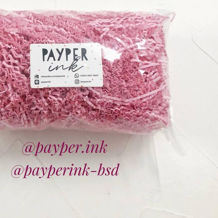 

200 gr Simple Matte Cotton Candy Pink shredded paper crinkle cut