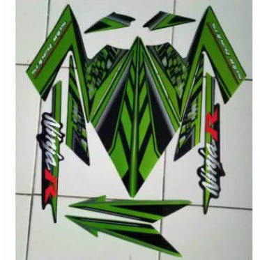 Striping stiker Kawasaki ninja R 2015 hijau