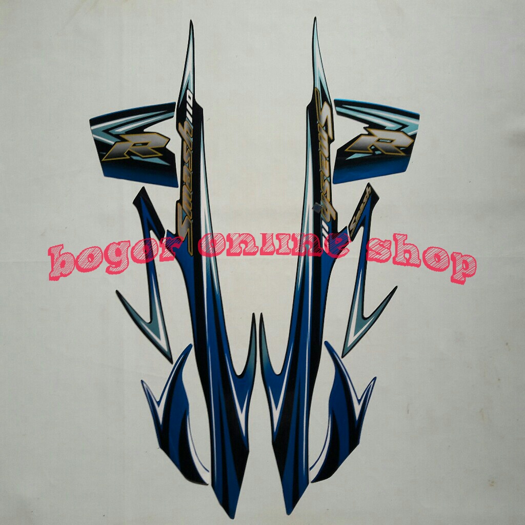 stiker body motor smash 110r 2008 hitam-biru