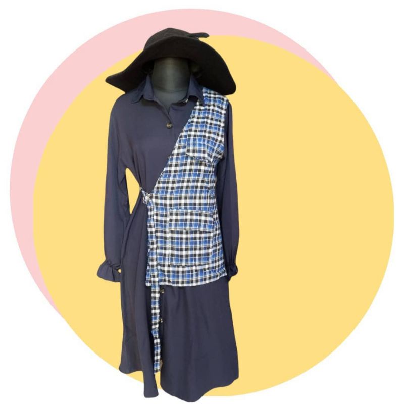 Shafla tunik, tunik shakila, tunik flanel, shakila dress