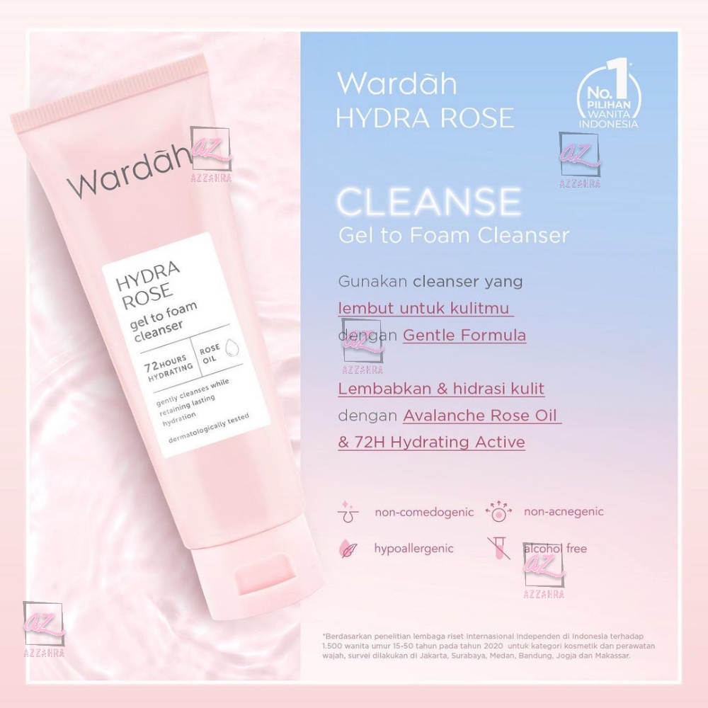 WARDAH Hydra Rose Series ( Perawatan Kulit Kering ) ORIGINAL BPOM