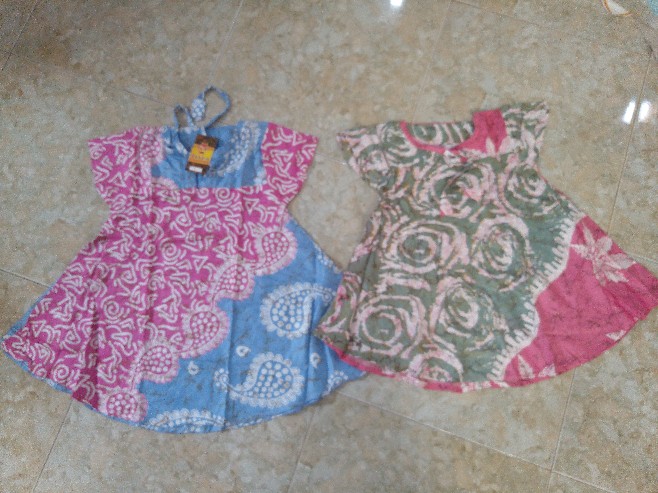 Daster Homedress Batik Anak Perumpuan Size K, 0, S Perkiraan Usia ( 0,5 - 4,5 Th )
