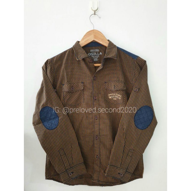  MASIH SANGAT BAGUS  BAJU KEMEJA ANAK COWOK LENGAN PANJANG KATUN MERK OSELLA ORIGINAL MURAH