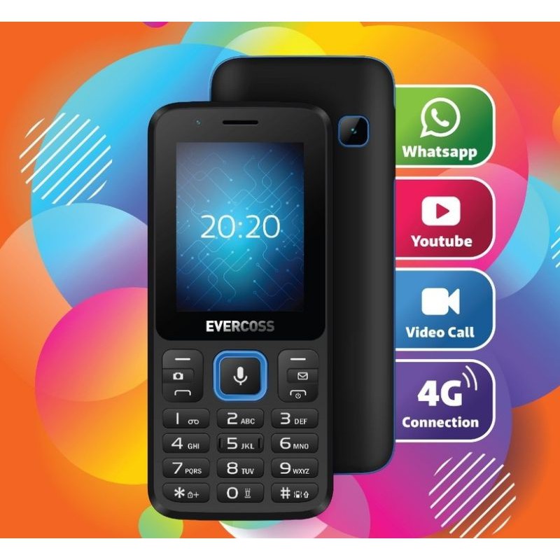 EVERCOSS i2 - 4G  - BISA WA - RAM 512MB - ROM 4GB - GARANSI RESMI