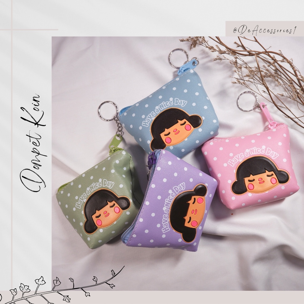 Dompet Koin / Dompet Koin Momo/ Dompet Koin Karakter / Gantungan Dompet Koin