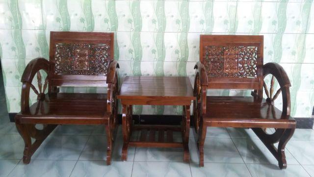 Gratis Ongkir Kursi Teras Roda Kursi Teras Unik Kayu Jati Furnitur Mebel Jepara