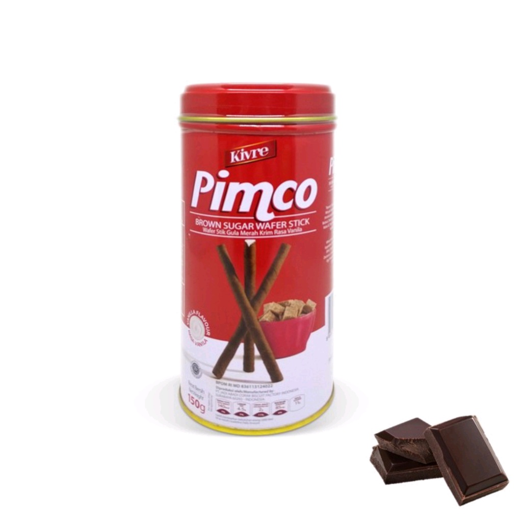 

Kivre Pimco Wafer Stick Gula Merah 150gr/Brown Sugar Wafer Stick/Wafel Kaleng