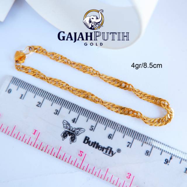 4gr Gelang Model Borsalino Emas Asli kodeO24085