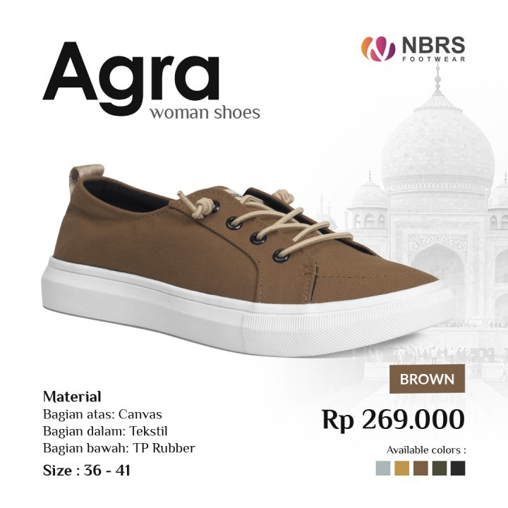 Nibras Footwear Sepatu AGRA Pria Casual kekinian ootd polos Canvas