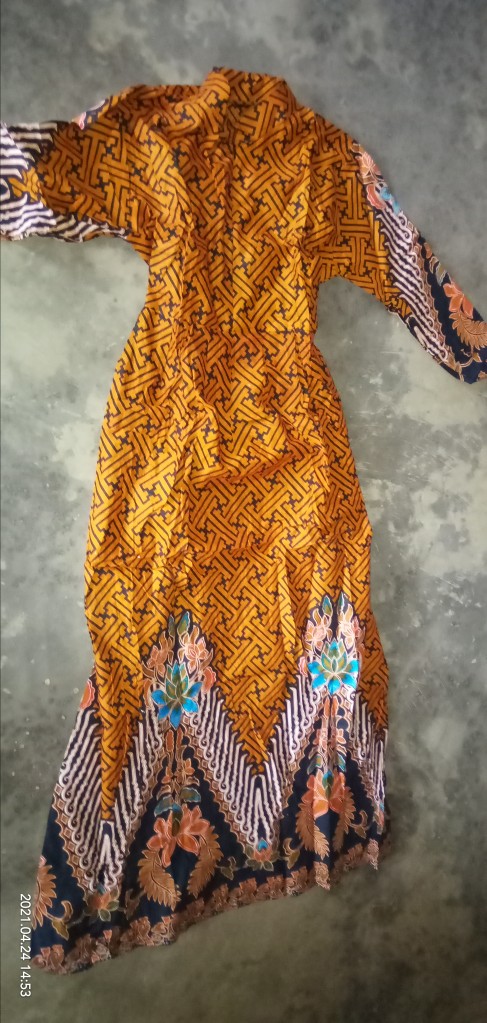 Atasan Batik || Baju Batik Couple Modern Sania Ruffle Couple Ori Ndoro Jowi Gamis Batik Big Size 001