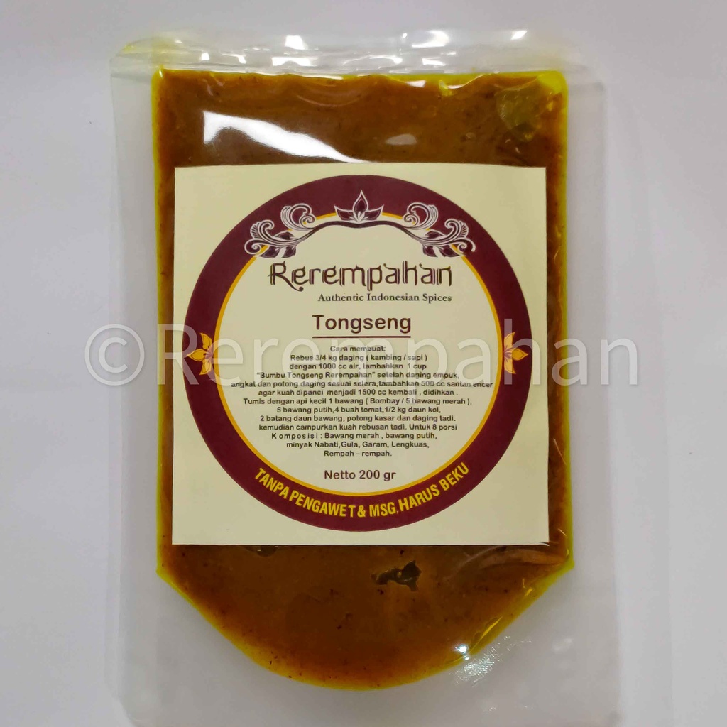 

Rerempahan TONGSENG Bumbu Jadi Instan TANPA PENGAWET & MSG Siap Pakai