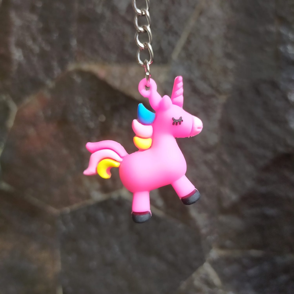 GANTUNGAN KUNCI UNICORN RAINBOW // Ganci Karakter Unicorn Rainbow Pelangi Unik Lucu | Gantungan tas | Bag Charm | Souvenir Murah | Keychain | COD