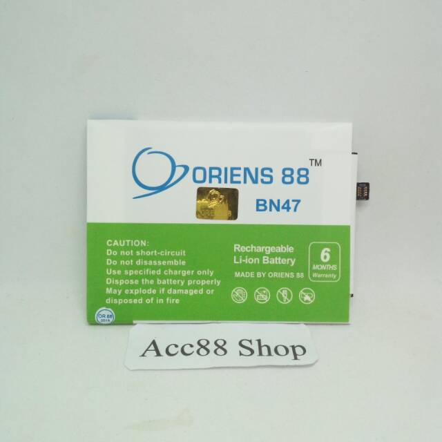 Baterai Batre Battery Double Power Xiaomi Redmi Mi A2 Lite BN47 OR88/ Oriens88