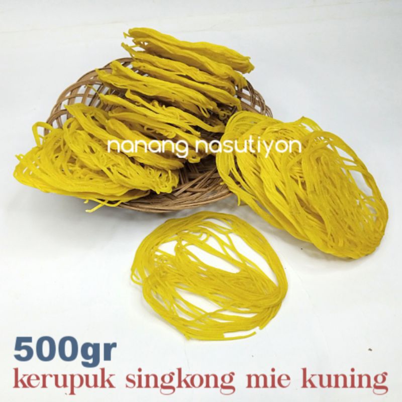 

KRUPUK / KERUPUK SINGKONG MIE KUNING MENTAH NETTO 500 GRAM