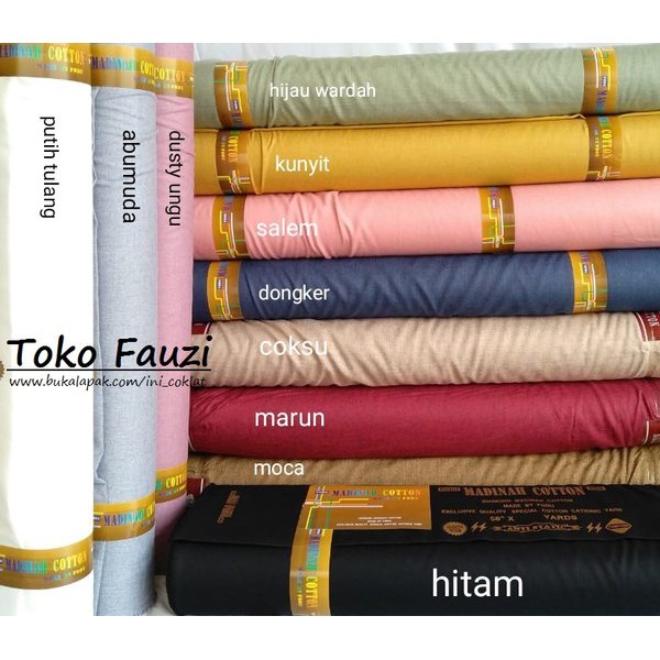 Terbaru   Kain Katun Madinah-Madina Cotton-Kain untuk baju Kokoh-Kain untuk gamis