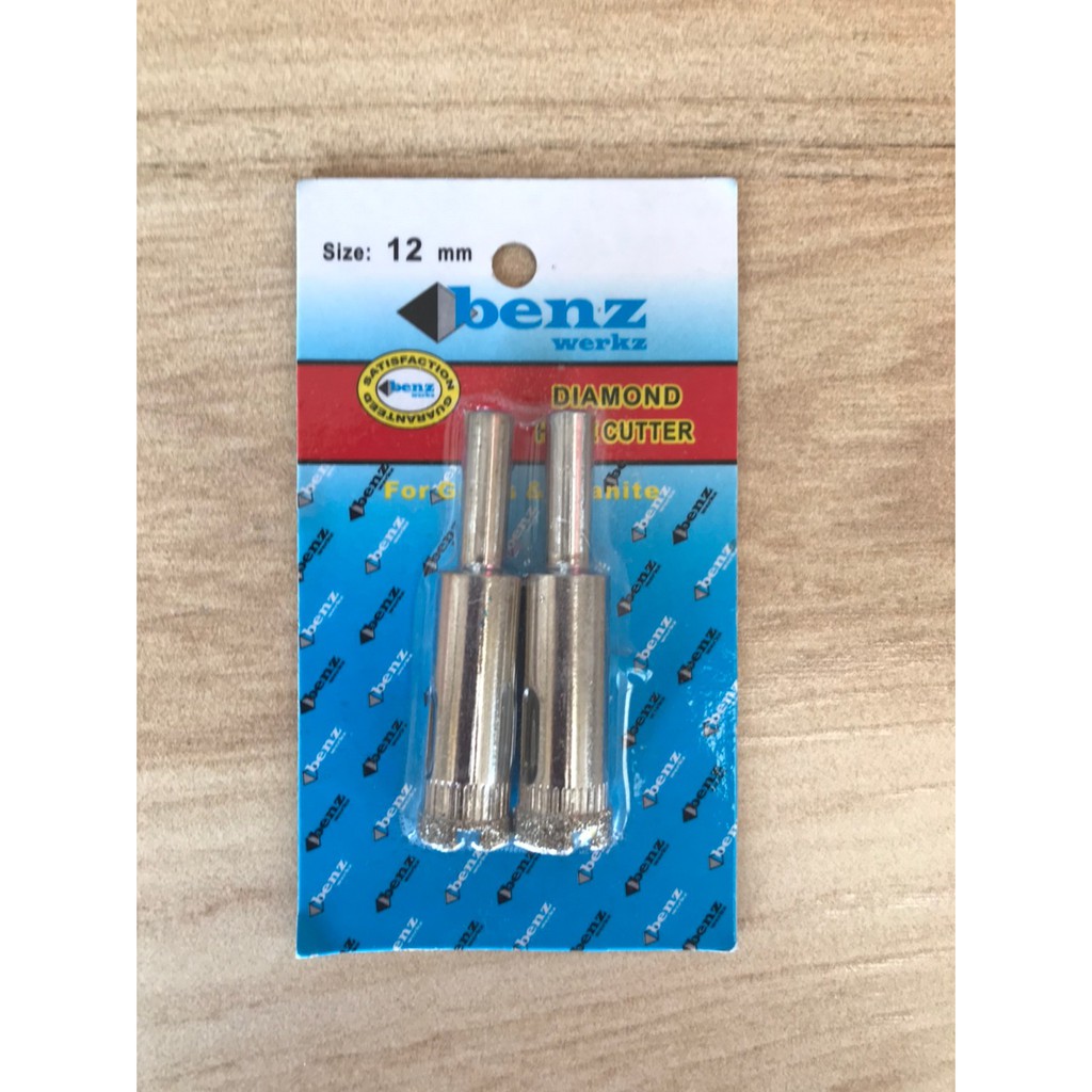 benz Mata Bor Kaca Keramik 12 mm Diamond Hole Saw Glass Tile Granit X2