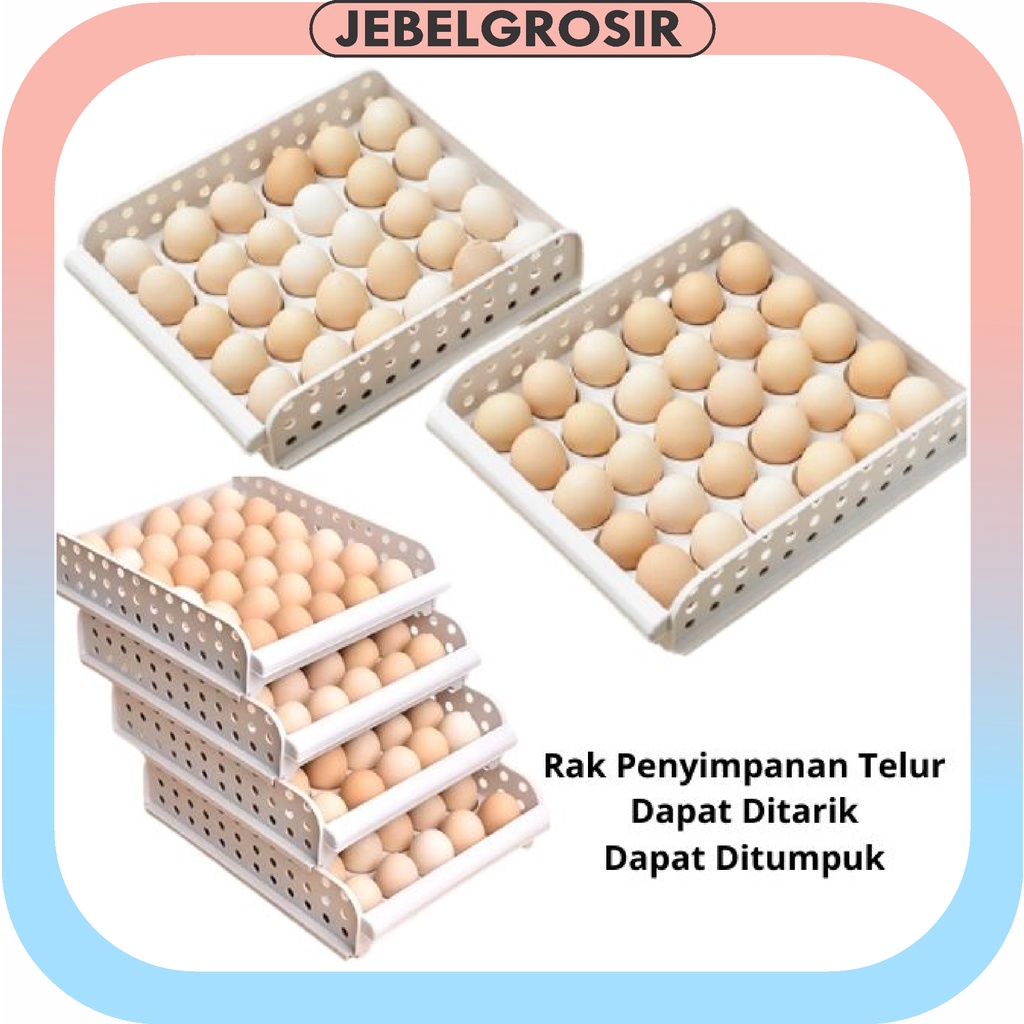 Jebelgrosir Kotak Telur / Rak Tempat Penyimpanan Telur Rak Telur Plastik 1 Tingkat Egg Box 84