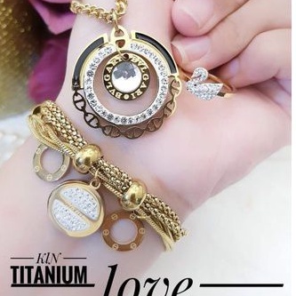 TiTanium set perhiasan wanita p739