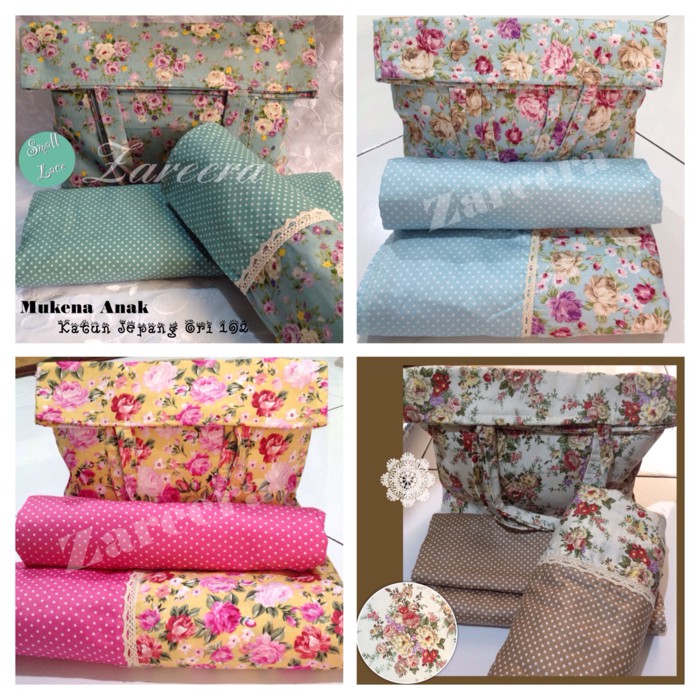 MUKENA ANAK KATUN JEPANG ORI RENDA/ MUKENA KATUN JEPANG ANAK FLOWER