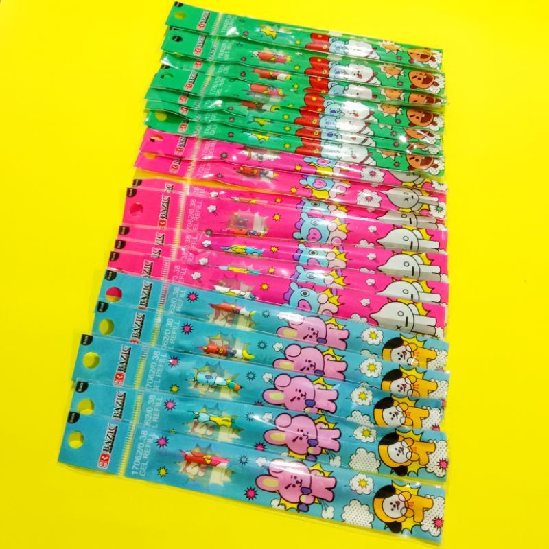1 PCS REFILL BOLPEN GEL / REFILL PULPEN GEL 0.38 / REFILL BALLPOINT Motif Random