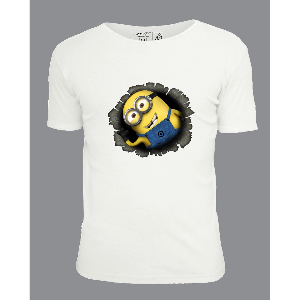 BAJU KAOS DEWASA DTG / CUSTOM DESIGN / 3D Minion