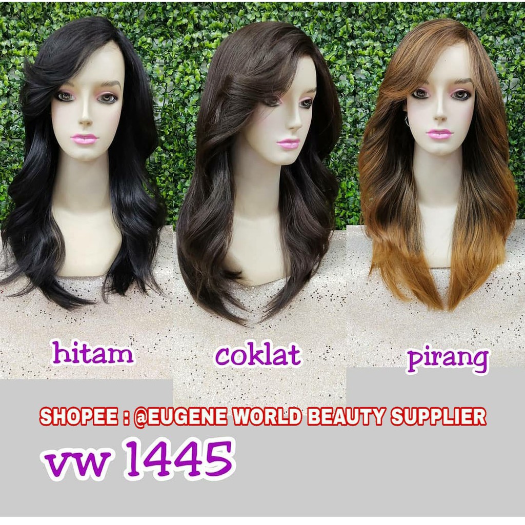 RAMBUT PALSU WIG WANITA PANJANG LURUS WAVY WAVE PONI SAMPING KERITING BLOW WAVY WIG KOREA 1445
